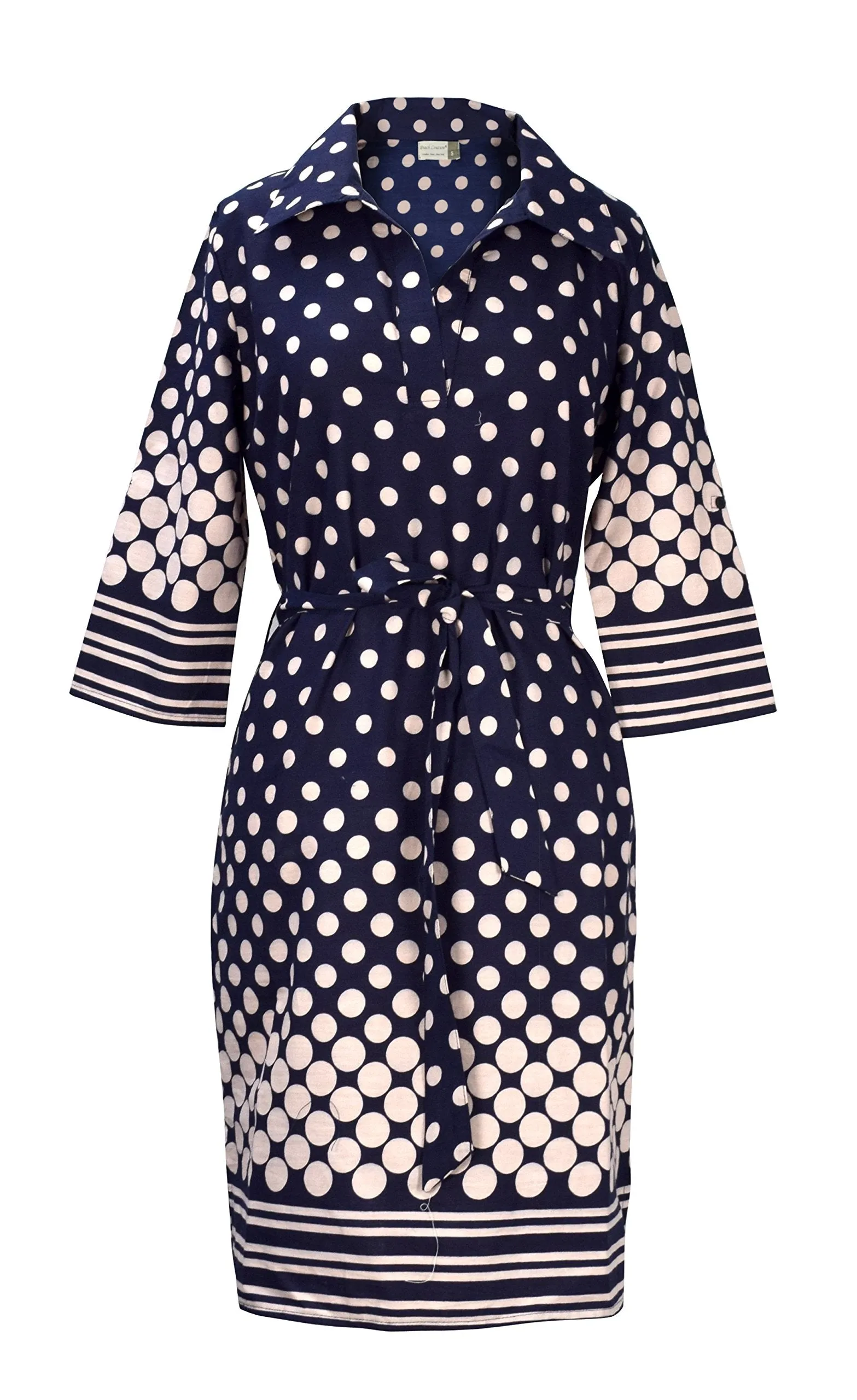 Womens Summer Causal V Neck Shift  Sleeve Waist Tie Shift Dress